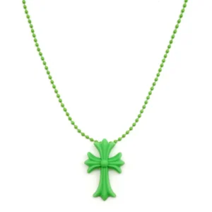 Chrome Hearts Green Silicone Pendant with Ball Chain